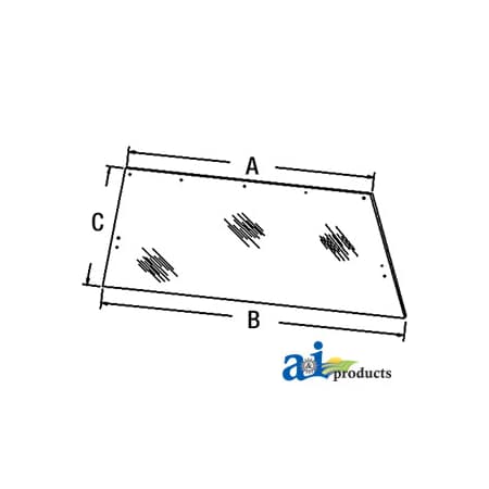 A & I Products Glass, Rear 55.5" x37" x2" A-F64517